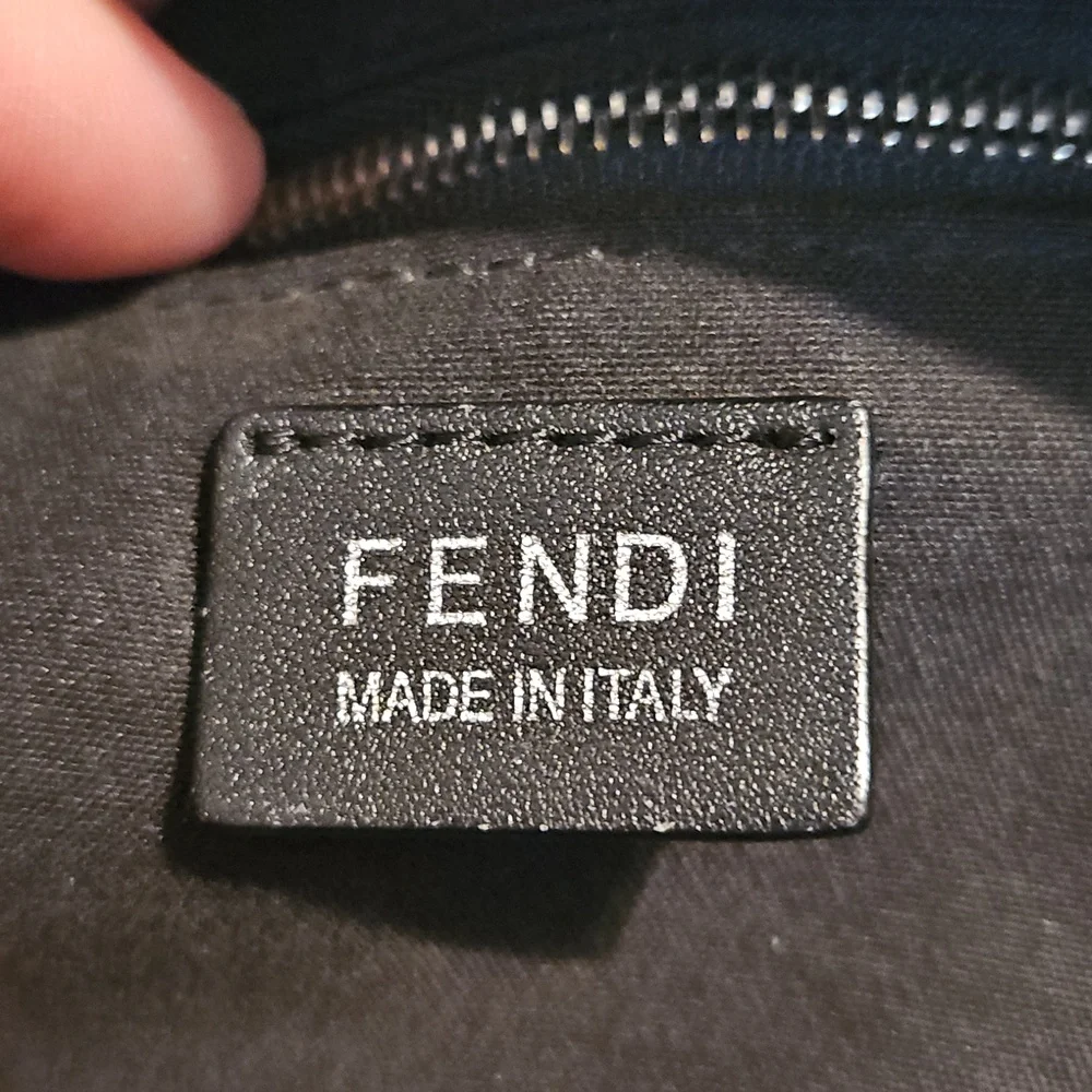 Authentic Fendi Vocabulary Black Nylon And Leather Backpack Unisex Designer RARE